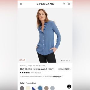 Everlane Silk Button down